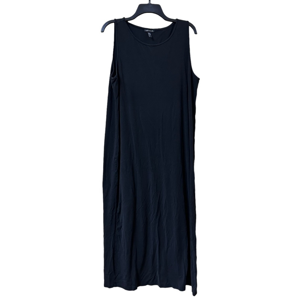 EILEEN FISHER Stretch Jersey Knit Tank Dress Slim Fit Full Length Womens Size XL